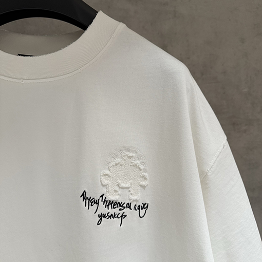 クロムハーツ 新作アップリケ刺繍半袖Tシャツ