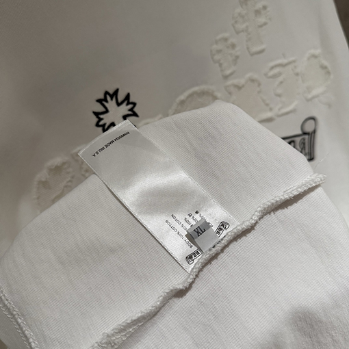 クロムハーツ 新作アップリケ刺繍半袖Tシャツ