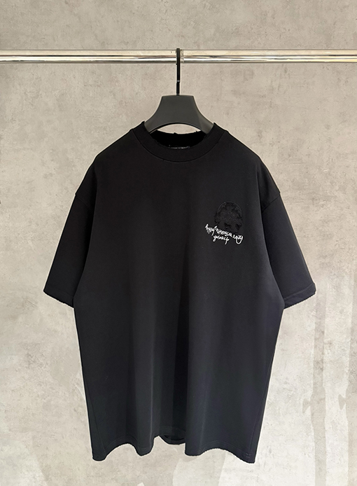 クロムハーツ 新作アップリケ刺繍半袖Tシャツ