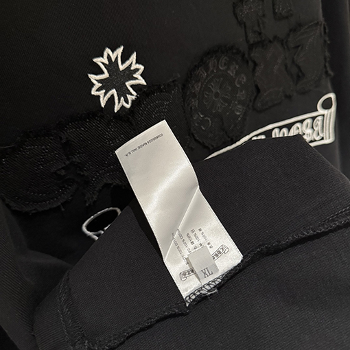 クロムハーツ 新作アップリケ刺繍半袖Tシャツ