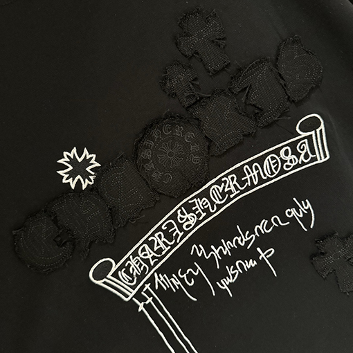 クロムハーツ 新作アップリケ刺繍半袖Tシャツ