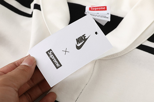 シュプリーム X ナイキ SUPREME Stripe Rugby コラボレーションシリーズ ロゴストライプ 長袖ポロシャツ