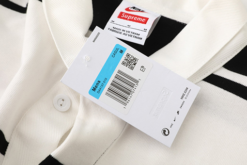 シュプリーム X ナイキ SUPREME Stripe Rugby コラボレーションシリーズ ロゴストライプ 長袖ポロシャツ