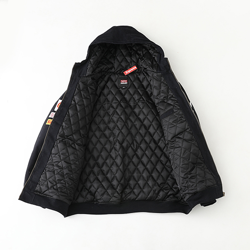 シュプリーム SUPREME WEEK16 HOODED RACING JACKET コラボレーション ダブルポケット ジッパー フード付きレーシング モーターサイクルジャケット