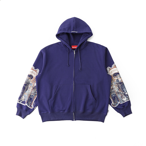シュプリーム WEEK18 Dangerous Zip Up Hooded Sweatshirt アイプリントのフード付きジップアップスウェットシャツ