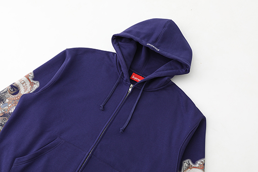 シュプリーム WEEK18 Dangerous Zip Up Hooded Sweatshirt アイプリントのフード付きジップアップスウェットシャツ