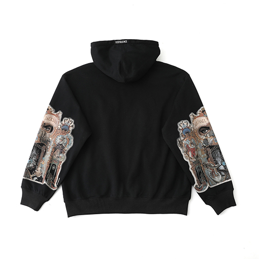 シュプリーム WEEK18 Dangerous Zip Up Hooded Sweatshirt アイプリントのフード付きジップアップスウェットシャツ