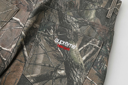 シュプリームスーパーコピー WEEK1 Baggy Jean 刺繍ポケット柄のゆったりストレートレッグジーンズ