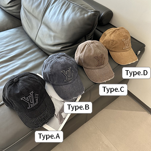 ルイヴィトンスーパーコピー LV ロゴ刺繍入りベースボールキャップ