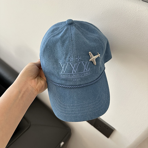 ルイヴィトン LV 飛行機風デニムベースボールキャップ