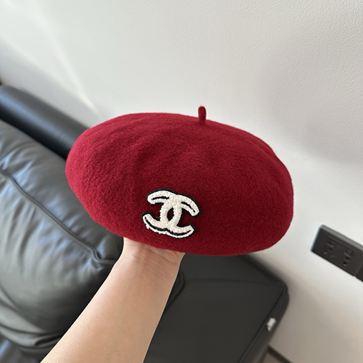 シャネル ウールのベレー帽