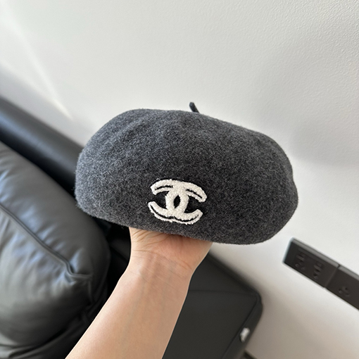シャネル ウールのベレー帽