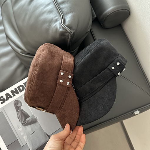 クロムハーツ クロス柄スエードフラットトップベースボールキャップ