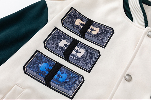 オフホワイトコピー off white カップルけ刺繍入りベースボールジャケットウールコート