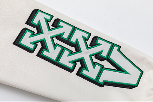 オフホワイト off white 新モデルカップルけ刺繍入りベースボールジャケットウールコート