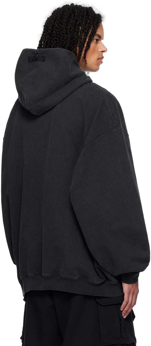 ヴェトモン VETEMENTS レターロゴウォッシュフード付きスウェットシャツ