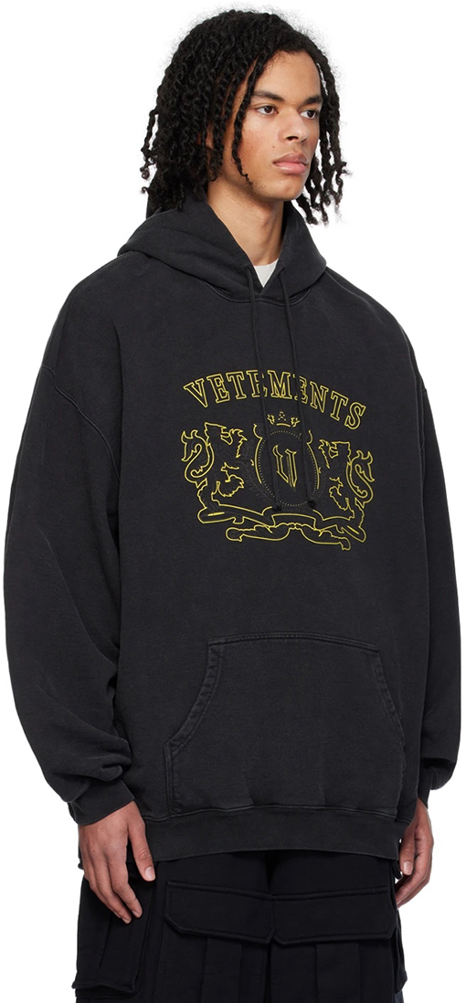 ヴェトモン VETEMENTS レターロゴウォッシュフード付きスウェットシャツ