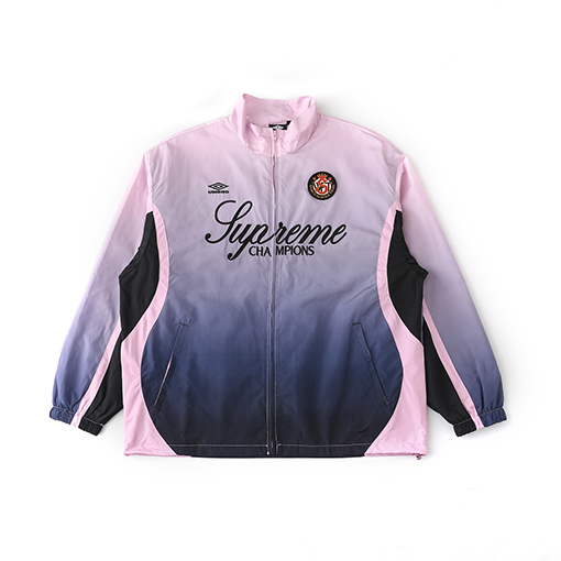シュプリーム WEEK8 Gradient Track Jacket コラボレーション グラデーション刺繍ロゴ ジップアップジャケット