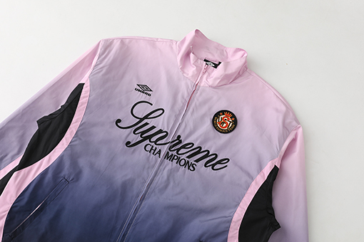 シュプリーム WEEK8 Gradient Track Jacket コラボレーション グラデーション刺繍ロゴ ジップアップジャケット