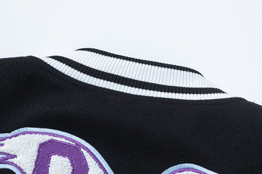 オフホワイト off white カップルけ刺繍入りベースボールジャケットウールコート