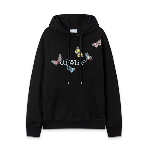 オフホワイトスーパーコピー off white バタフライルーズフード付きスウェットシャツ