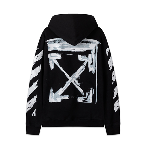 オフホワイト off white 新しいグラフィティアロー460gルーズフィットフード付きスウェットシャツ