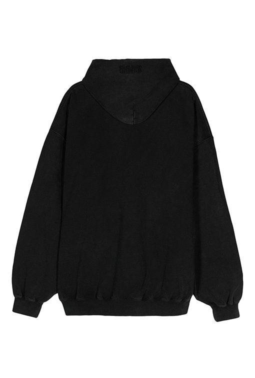 ヴェトモン VETEMENTS 胸にロゴがったウォッシュのフード付きスウェットシャツ