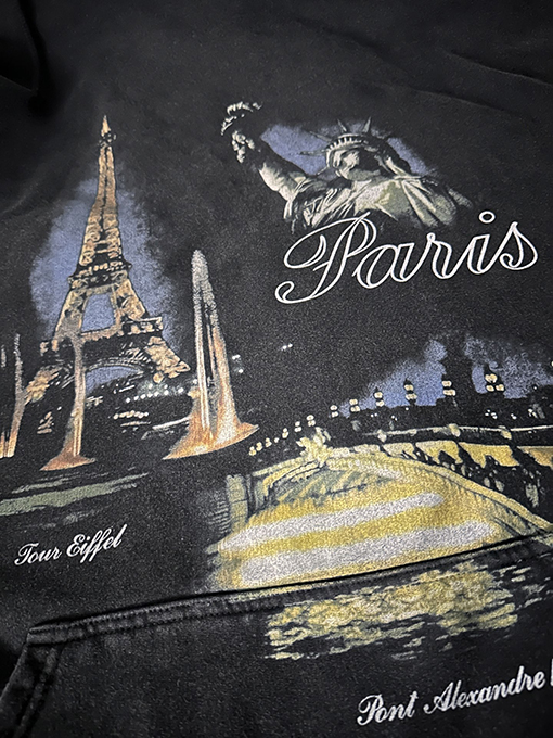 ヴェトモン シティデジタルダイレクトインジェクションウォッシャブルフード付きスウェットシャツ