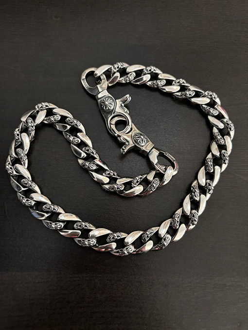 クロムハーツ ヴィンテージ風のロブスターバックルクロス柄のトラウザーチェーン/バッグチェーン