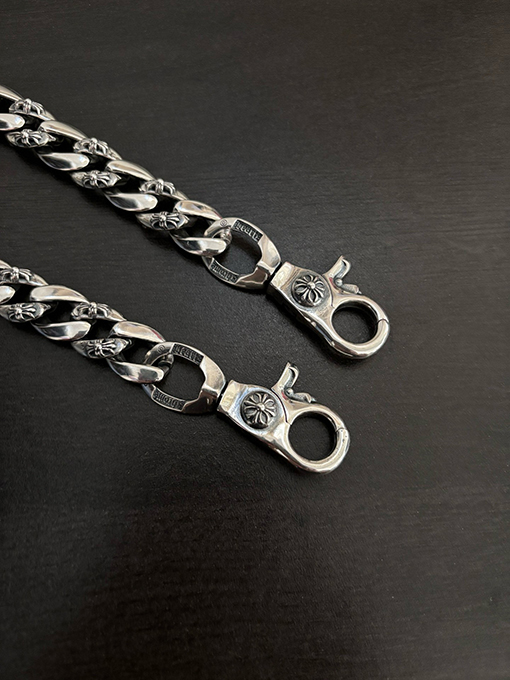 クロムハーツ ヴィンテージ風のロブスターバックルクロス柄のトラウザーチェーン/バッグチェーン
