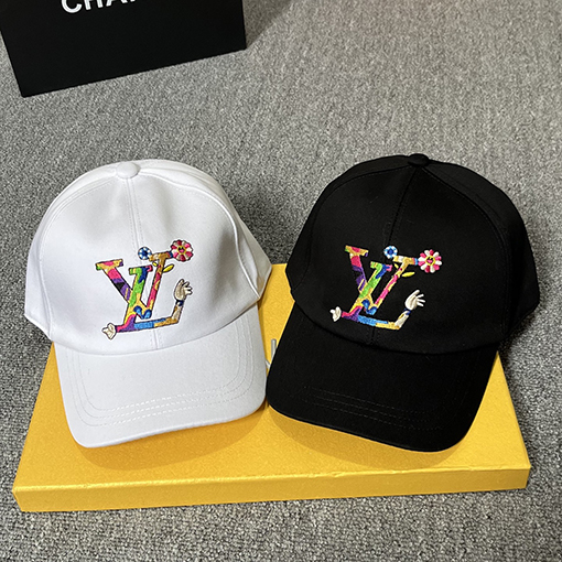 ルイヴィトンスーパーコピー LV 新しいカラフル刺繍ロゴのベースボールキャップ