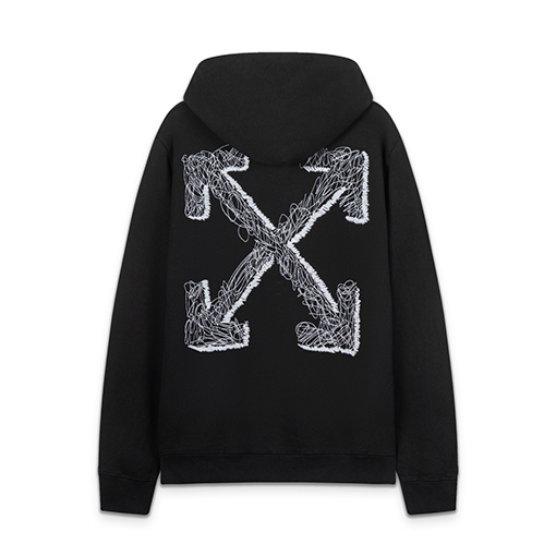 オフホワイト off white 新しい刺繍の矢印460gフード付きスウェットシャツ