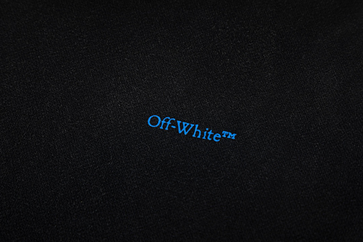 オフホワイト off white ポートレートスタイルの460gウォッシュのダメージフード付きスウェットシャツ