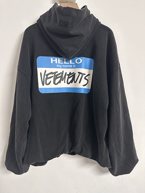 ヴェトモンコピー 新しいダブルレイヤーウォッシュフード付きスウェットシャツ