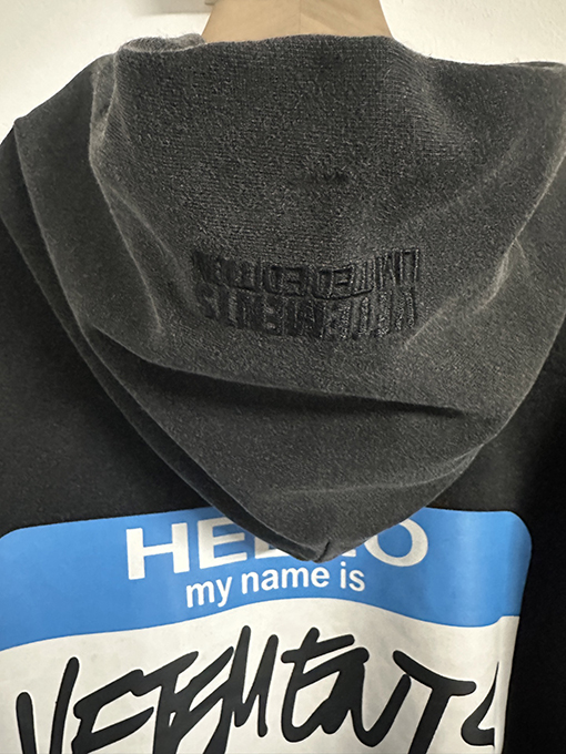 ヴェトモンコピー 新しいダブルレイヤーウォッシュフード付きスウェットシャツ