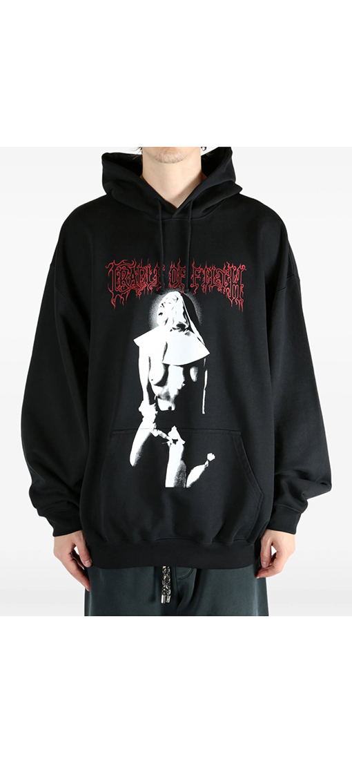 ヴェトモン フロントナノウォーターマークフード付きスウェットシャツ