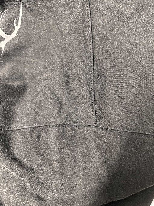 ヴェトモン ナノエラスティックプリントのダブルレイヤーフード付きスウェットシャツ