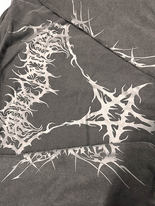 ヴェトモン ナノエラスティックプリントのダブルレイヤーフード付きスウェットシャツ