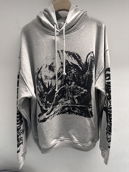 ヴェトモン フロントとバックスリーブ付きのナノウォーターマークフード付きスウェットシャツ