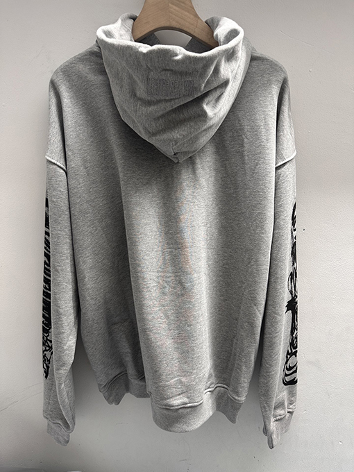 ヴェトモン フロントとバックスリーブ付きのナノウォーターマークフード付きスウェットシャツ