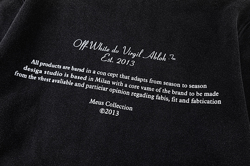 オフホワイト off white クラシックな肖像油絵風460gウォッシュフード付きスウェットシャツ