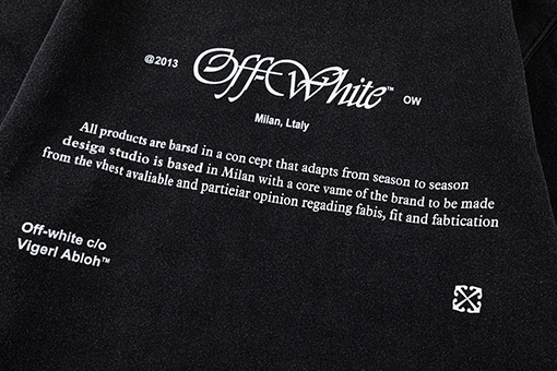 オフホワイト off white ファッショナブルな肖像油絵風460gウォッシュドフード付きスウェットシャツ