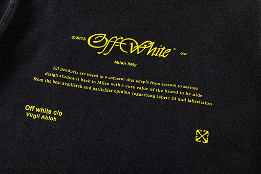 オフホワイト off white 新しいクラシックな肖像油絵風460gウォッシュドフード付きスウェットシャツ