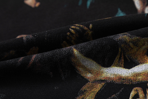 オフホワイト off white 新しい色ポートレート油絵風460gウォッシュドフード付きスウェットシャツ