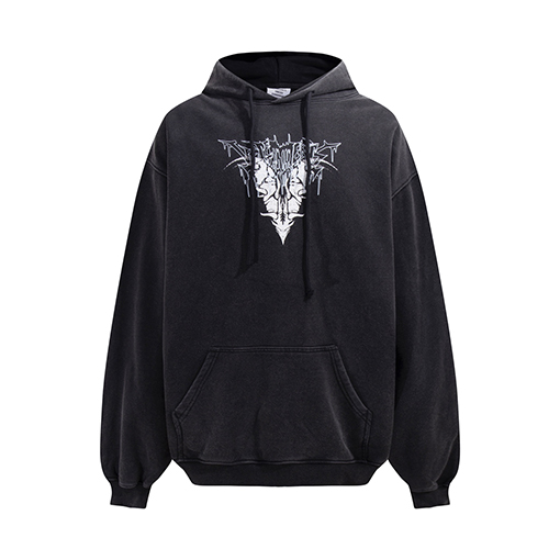 ヴェトモン フロントとバックパネルナノプリントのゆったりとしたフード付きスウェットシャツ