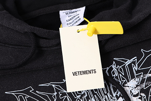 ヴェトモン フロントとバックパネルナノプリントのゆったりとしたフード付きスウェットシャツ