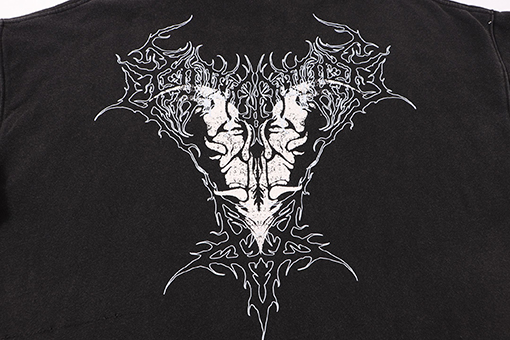 ヴェトモン フロントとバックパネルナノプリントのゆったりとしたフード付きスウェットシャツ