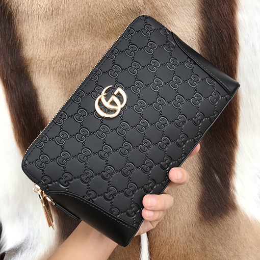 グッチ ダブルジップの高級メンズハンドバッグ