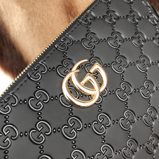 グッチ ダブルジップの高級メンズハンドバッグ