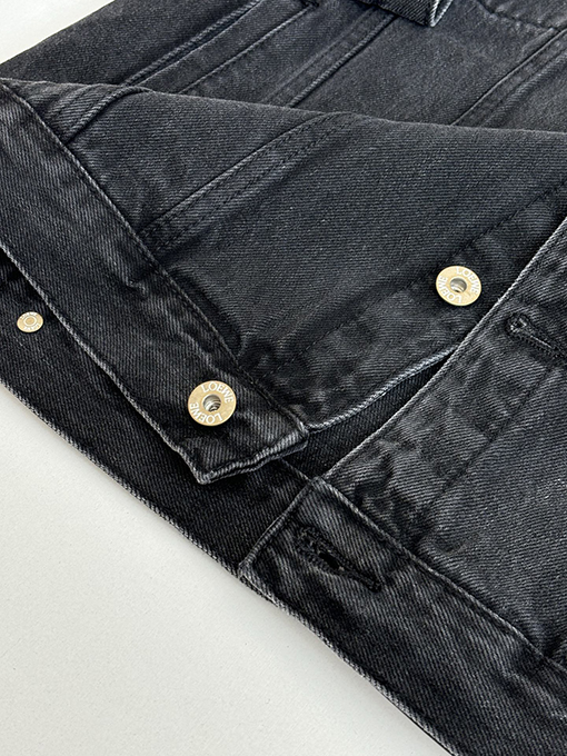 ロエベスーパーコピー 刺繍入りウォッシュダメージデニムジャケット